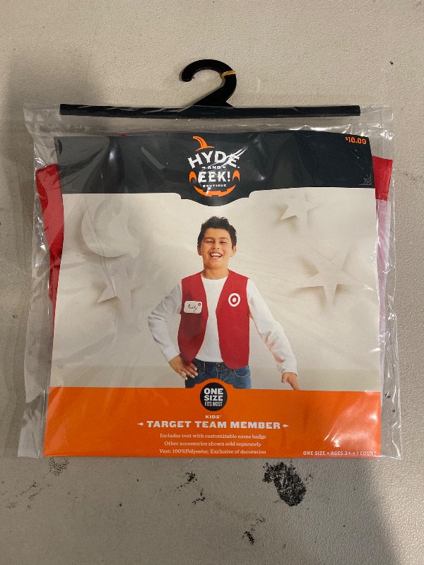 Photo 1 of kids one size fits most hyde and eek target team member costume vest .