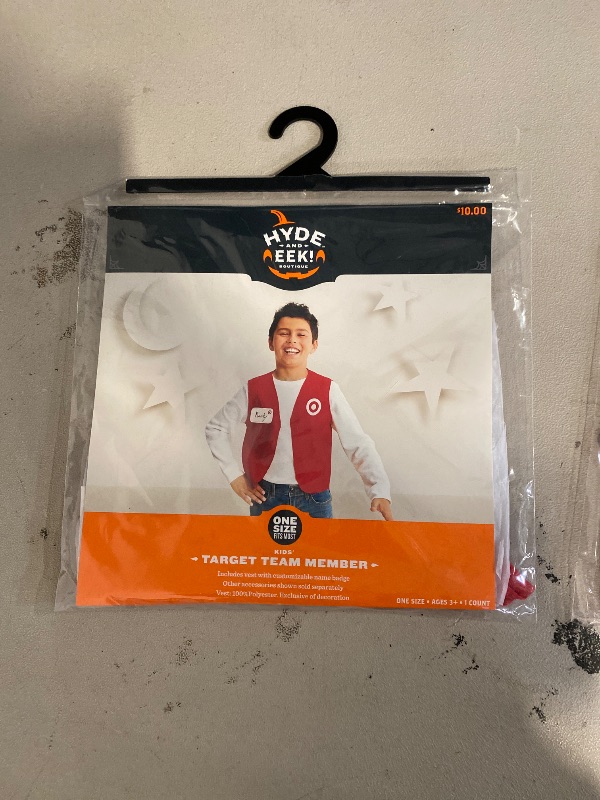 Photo 1 of kids one size fits most hyde and eek target team member costume vest .
