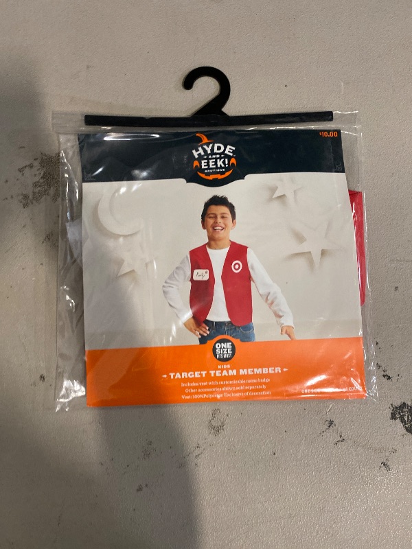 Photo 1 of kids one size fits most hyde and eek target team member costume vest .