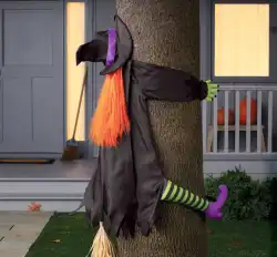 Photo 1 of hyde and eek 48' crashing witch indoor / outdoor decor 