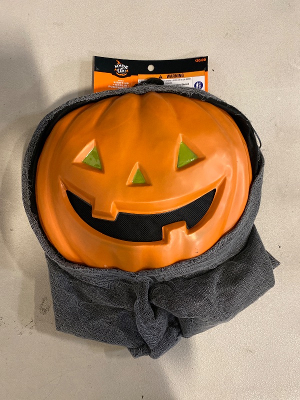 Photo 1 of Adult one size fits most Hyde and eek light up goblin pumpkin mask 