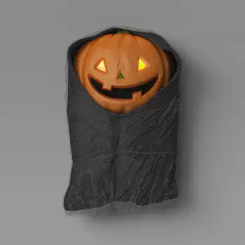 Photo 1 of Adult one size fits most light up goblin pumpkin mask . 