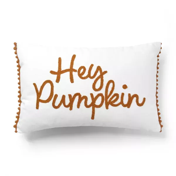Photo 1 of Hey Pumpkin Pillow set of 2  - Bullseye's Playground 