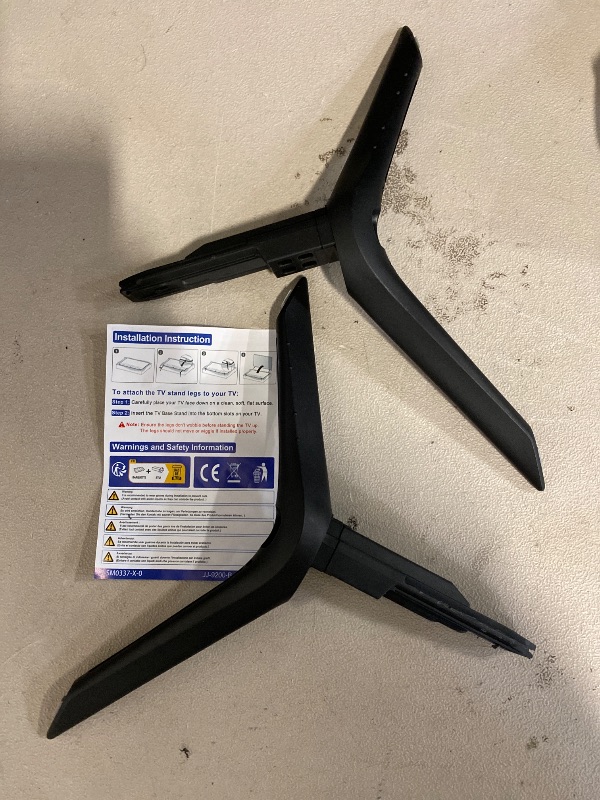 Photo 1 of Original Replacement TV Stands Base Legs for Samsung BN63-18870A BN63-18872A Compatible with models UN43TU7000FXZA, UN43TU700DFXZA, UN43TU7000F, UN43TU700DF Does Not Require Screws
