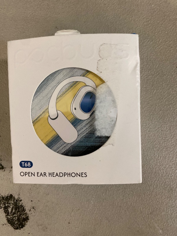 Photo 1 of PocBuds Open Ear Earbuds Bluetooth 5.4 Wireless Headphones with HD Mic, 60h Playtime /0.2 Oz Ultralight Comfort Open Ear Headphones with Earhooks Sport Earbuds Wireless Bluetooth with Ipx7 Waterproof