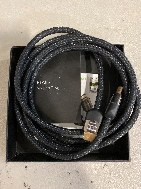 Photo 1 of Zeskit Certified 2.1 8K HDMI Cable 48Gbps 4K120Hz Compatible with Soundbar eARC HDR10 VRR Dolby Vision Atmos HDCP 2.2 & 2.3 Gaming PS5 Xbox Series X Apple TV Roku Monitor (Ultra High Speed Maya 6ft)