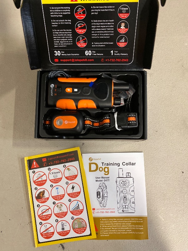 Photo 1 of Dog Shock Collar,4200FT Dog Training Collar with Remote,IPX8 Waterproof E-Collar with Beep,Vibration,Shock,Flash Light,No Shock Mode,Electric Shock Collar for Small Medium Large Dog,Orange