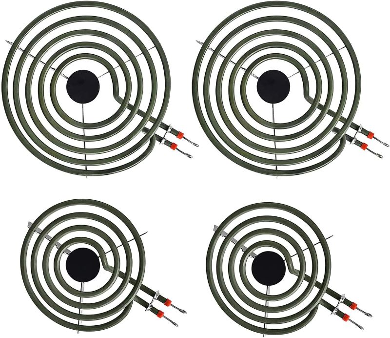 Photo 1 of Upgraded MP22YA 4 Pack Electric Range Burner Element Unit Set, 2 x MP15YA 6" and 2 x MP21YA 8" Stove Burners Replacement for Kenmore, Hardwick, Maytag, Norge Whirlpool Electric Range Stove