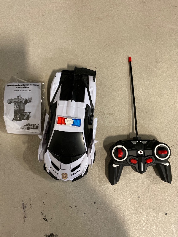 Photo 1 of Remote Control Car-Transform, One-Button Deformation & 360°Rotating Drifting, Transform Robot RC Car with LED Light, Toy Gifts for 4 5 6 7 8 9 10 11 12 Years Old Boy (White)