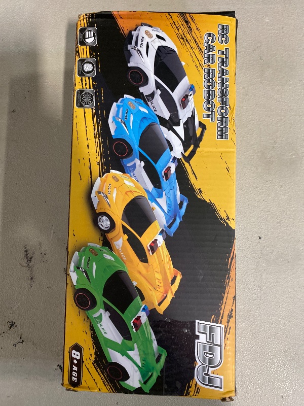 Photo 1 of Remote Control Car-Transform, One-Button Deformation & 360°Rotating Drifting, Transform Robot RC Car with LED Light, Toy Gifts for 4 5 6 7 8 9 10 11 12 Years Old Boy (White)