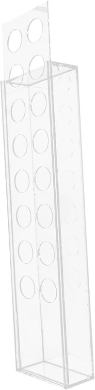 Photo 1 of Acrylic Rectangular Flower Vase for Hydroponic Plants Modern Decorative Centerpiece for Dining Table Weddings and Home Decor Floral Arrangement