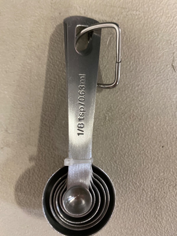 Photo 1 of Measuring Spoons, Premium Heavy Duty 18/8 Stainless Steel Measuring Spoons Cups Set, Small Tablespoon with Metric and US Measurements, Set of 6 for Measuring Dry and Liquid Ingredients