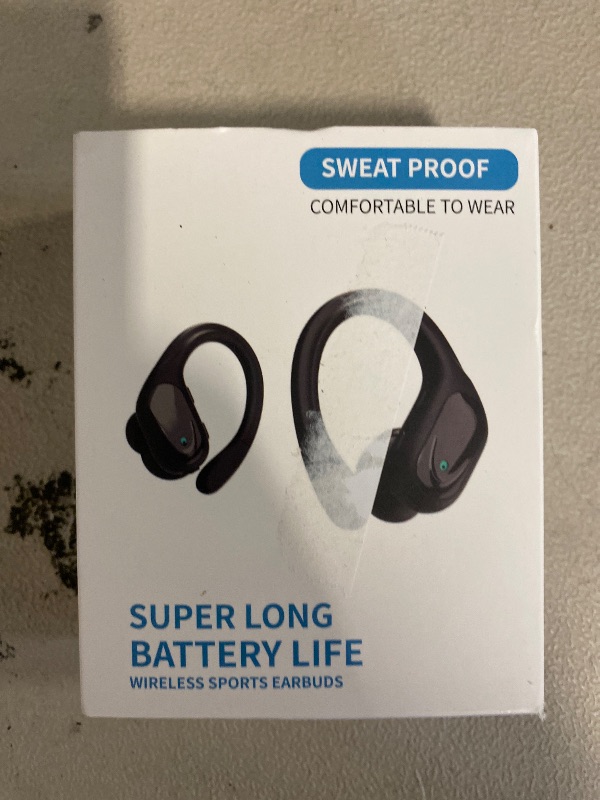 Photo 1 of Catitru Wireless Earbuds Bluetooth Headphones 80H Playback Ear Buds Power Display with Noise Canceling Mic with Earhooks for Sports/Workout - Black