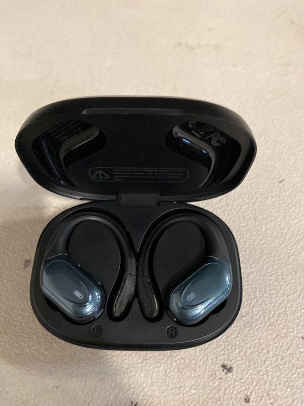 Photo 1 of Catitru Wireless Earbuds Bluetooth Headphones 80H Playback Ear Buds Power Display with Noise Canceling Mic with Earhooks for Sports/Workout - Black