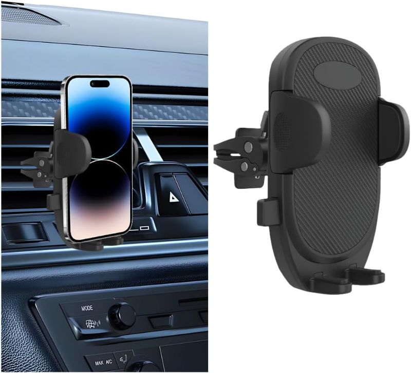Photo 1 of Car Phone Holder, 360° Rotation Automobile Air Vent Cellphone Mount with Hook Clip, Hands Free Super Stable Vehidle Smartphones Cradle, Universal for SUV, Truck, Sedan