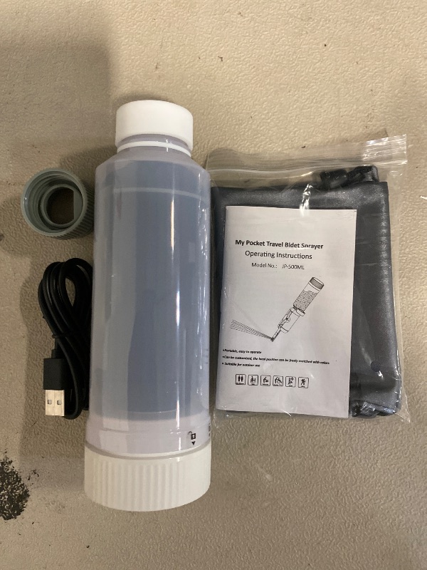 Photo 1 of Portable Bidet for Travel, VITCOCO Rechargeable Electric Travel Bidet Sprayer with Adaptor, Waterproof High Pressure Handheld Bidet for Women Men Baby Cleaning