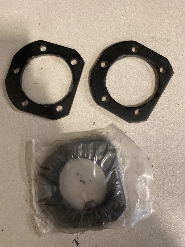 Photo 1 of Four Ready Trailer Brake Backing Plate Flange for 3-1/8" Axle, 5 Bolt, 4-1/4" Width, 4-1/4" Height, 5" Corner to Corner, 1/4" Thick, 3-1/8" Inner Hole Diameter, Takes 3/8" Bolts, 2-1/8" Spacing