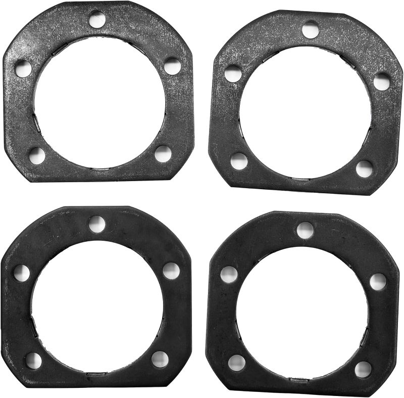 Photo 1 of Four Ready Trailer Brake Backing Plate Flange for 3-1/8" Axle, 5 Bolt, 4-1/4" Width, 4-1/4" Height, 5" Corner to Corner, 1/4" Thick, 3-1/8" Inner Hole Diameter, Takes 3/8" Bolts, 2-1/8" Spacing