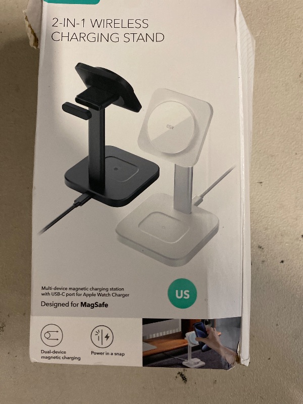 Photo 1 of ESR Qi2 3 in 1 Wireless Charging Station, [Certified] Apple Watch Charger & 15W Qi2 MagSafe Charger Stand for iPhone, Wireless Charger for Multiple Devices iPhone 16/15/14/13&Watch&AirPods,Black