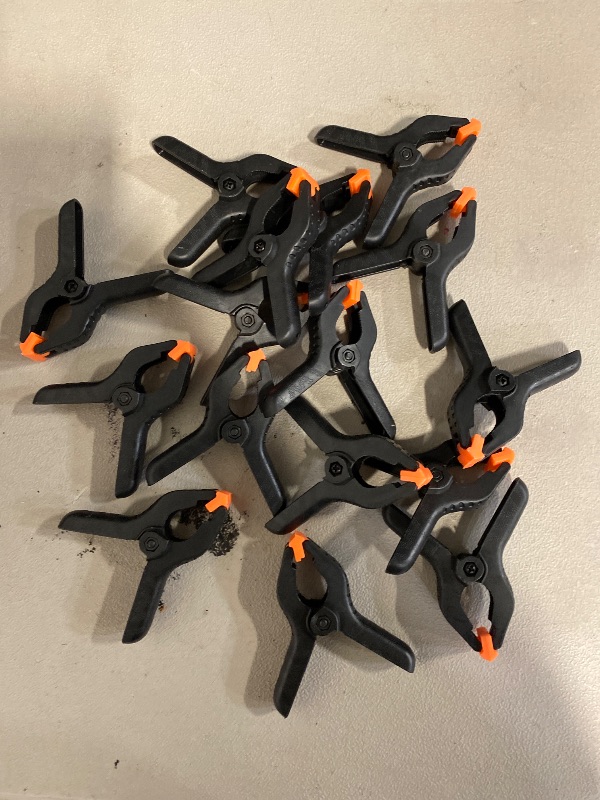 Photo 1 of 16-Piece 3.5 inch Nylon Spring Clamp Set Plastics Clips for backdrop, Wood Working, Photography, Craft, Art DIY