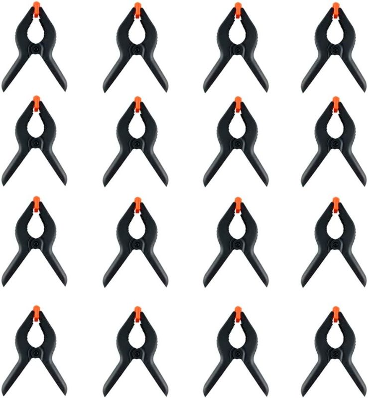 Photo 1 of 16-Piece 3.5 inch Nylon Spring Clamp Set Plastics Clips for backdrop, Wood Working, Photography, Craft, Art DIY
