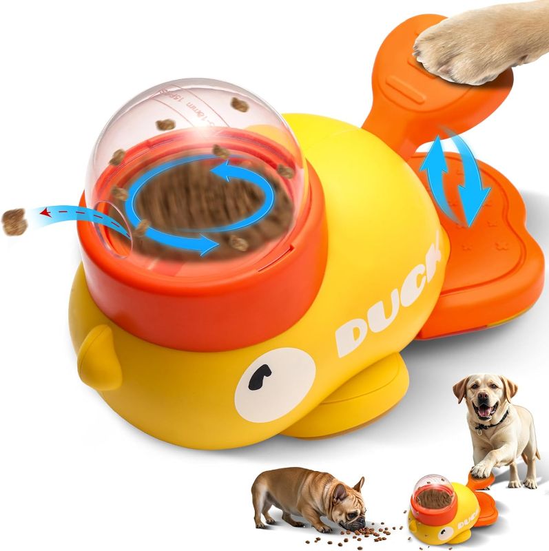 Photo 1 of Dog Interactive Treat Dispenser Toy, Food Puzzle Slow Feeder, 2-in-1 Durable Cute Duck Shaped Design for Small Medium Dogs and Cats, Interactive IQ Training Reduces Bloating
