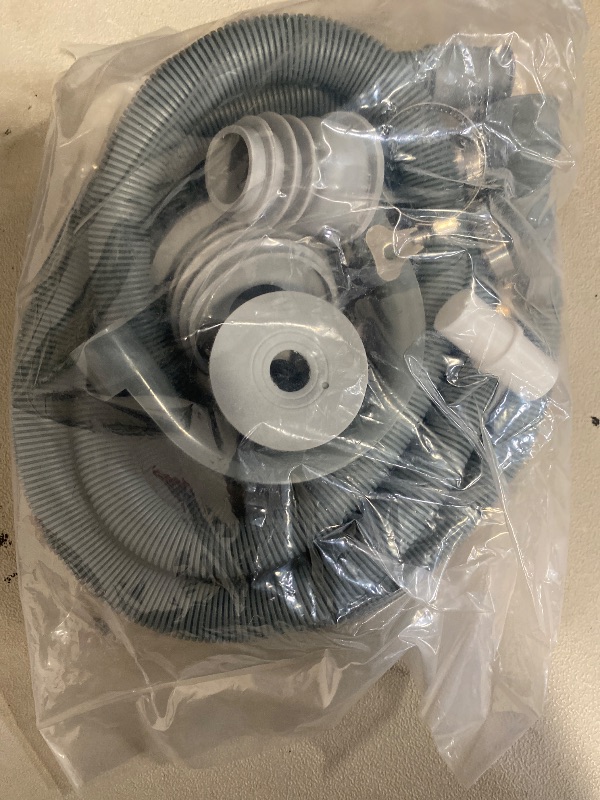 Photo 1 of 10FT Washing Machine Drain Hose - Flexible Dishwasher Hose Extension Kit, Universal Washer Corrugated with 1Adapter 4Clamps, U-Bend Holder, 3Drain Pipe Seal, Dishwasher Drain Hose, Washer Machine Hose