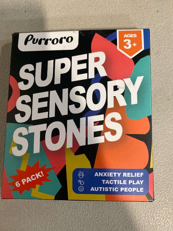 Photo 1 of 6pcs Silicone Sensory Stone Toy Set, Textured Fingertip Toys, Soft Touch Experience, Compact and Noiseless, Ideal for Kids, Vibrant Colors and Fun Patterns