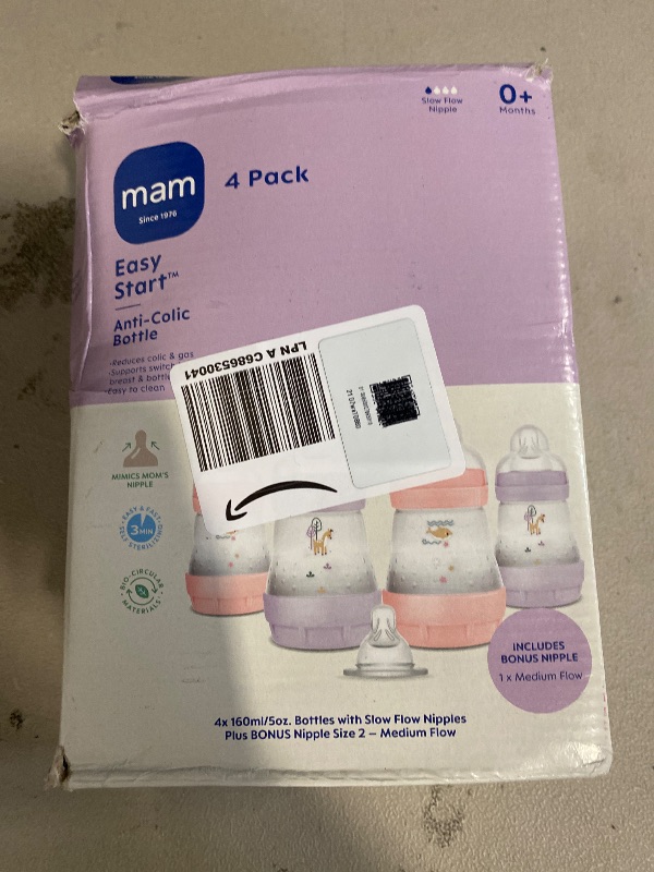 Photo 1 of 5oz Easy Start Anti-Colic Baby Bottles, Slow Flow with Bonus Medium Flow Nipple, Reduces Colic, Gas, & Reflux, Easy-to-Clean, BPA-Free, Baby Bottles for Newborns, 0-3 Months