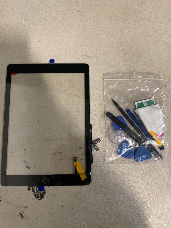Photo 1 of iPad 7 7th / 8 8th Gen Screen Replacement Digitizer 2019/2020 10.2 Inch Touch Glass, for 7th or 8th Generation A2197 A2198 A2200, A2270 A2428 A2429 A2430 with Home Button, Repair Kit (Black)