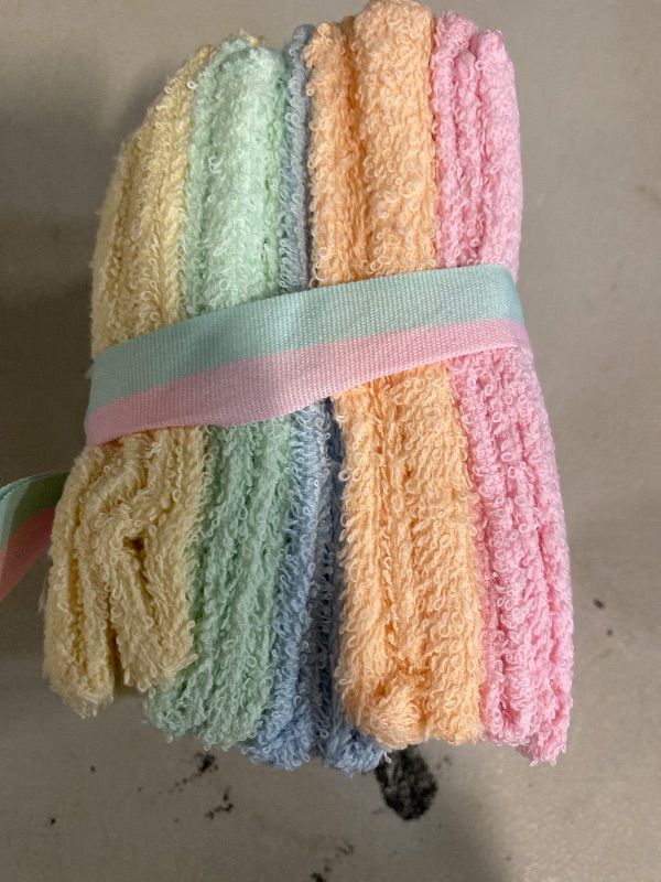 Photo 1 of DecorRack 10 Pack 100% Cotton Wash Cloth, Luxurious Soft, 12 x 12 inch Ultra Absorbent, Machine Washable Washcloths, Assorted Colors (10 Pack)