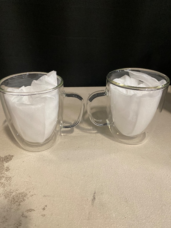 Photo 1 of JoyJolt Savor Double Wall Insulated Glasses Espresso Mugs (Set of 2) - 5.4-Ounces