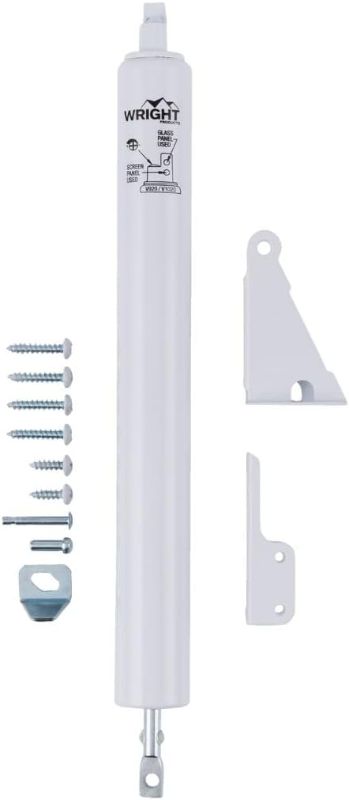 Photo 1 of Wright Products - Standard Duty Pneumatic Screen and Storm Door Closer, White