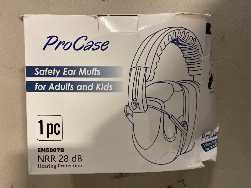 Photo 1 of ProCase Noise Reduction Ear Muffs, Sound Proof Ear Protection, NRR 28dB Noise Cancelling Headphones for Adults Kids Autism, Hearing Protection for Shooting Gun Range Mowing -Black