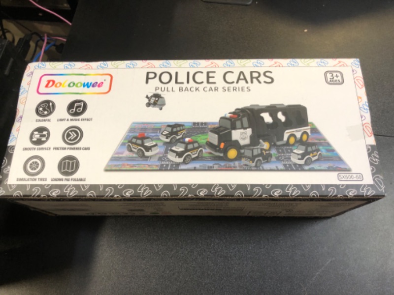 Photo 2 of Doloowee Police Truck Toys Toddlers 3 4 5 6 Years Old, 7 in 1 Truck Friction Power Toy Car Christmas Birthday Gifts for Boys & Girls 3-5 Years Old 7 in 1 Police Truck