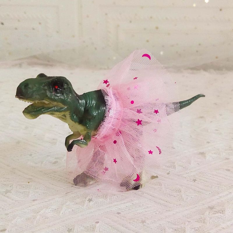 Photo 1 of T Rex Dinosaur Cake Toppers With Tutu, Green Tyrannosaurus T Rex Girl Dinosaur Figures Cake Topper For Girls Dino Birthday Party Cake Decorations, Dinosaur Themed Party…
