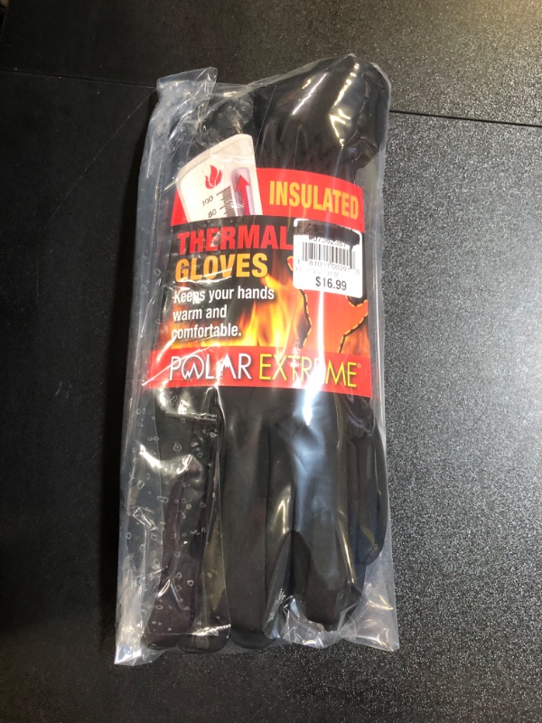 Photo 3 of Polar Extreme Heat Men's Stretch Lined Glove Men's Glove Size M/L in Black Small
