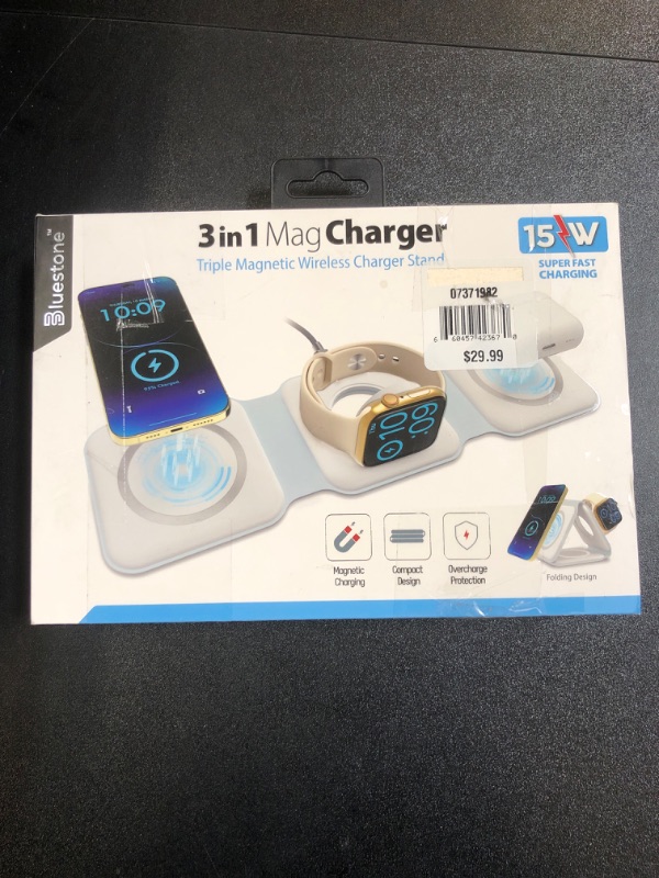 Photo 1 of 15W Super Fast 3 In 1 Foldable Mag-Safe Charger
