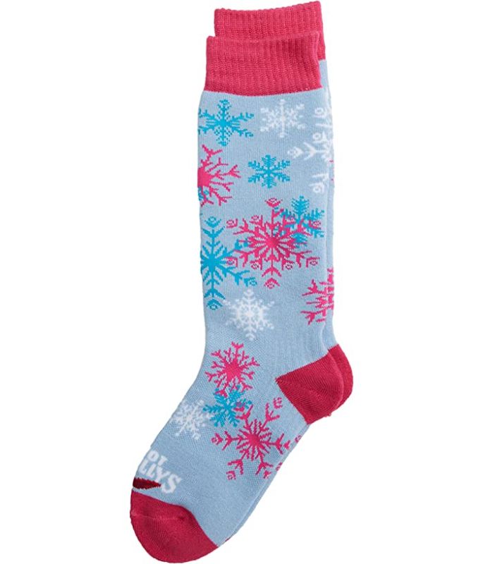 Photo 1 of Hot Chillys Kids' Snowflake Mid Volume Ski Socks Large 