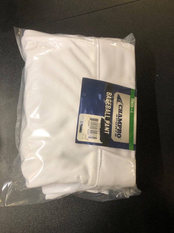 Photo 3 of CHAMPRO MVP Classic Youth Baseball Pants Large White