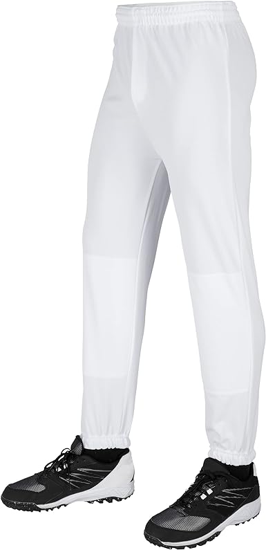 Photo 1 of CHAMPRO Performance Youth Pull-Up Baseball Pants with Belt Loops White X-Small