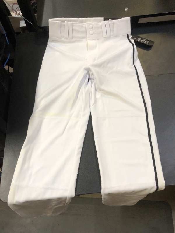 Photo 2 of CHAMPRO Youth Triple Crown Open Bottom Piped Baseball Pants Large White/Black