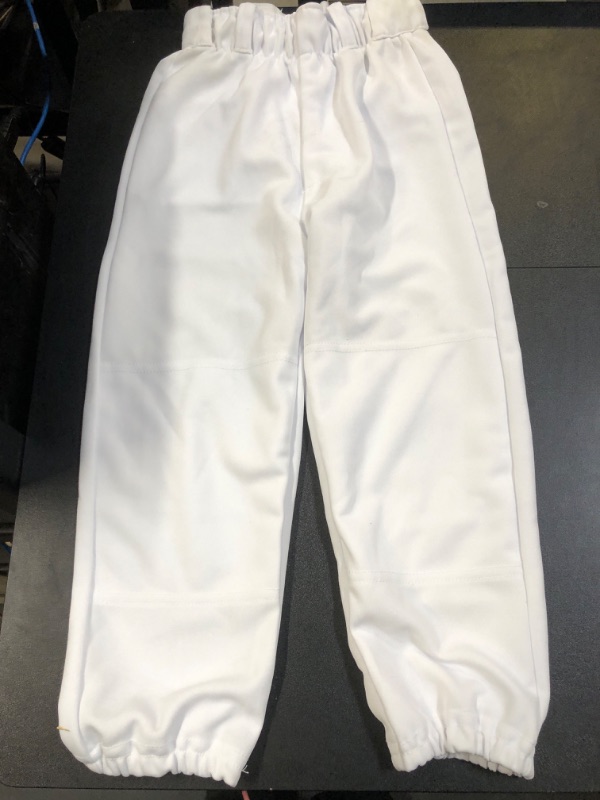 Photo 2 of CHAMPRO Performance Youth Pull-Up Baseball Pants with Belt Loops White Small