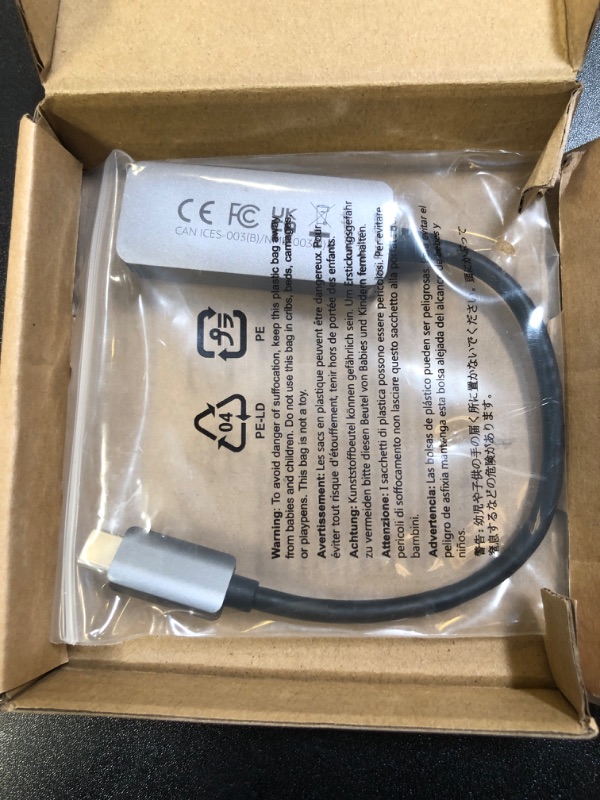 Photo 2 of Amazon Basics Aluminium USB-C to DisplayPort Adapter (4K@60Hz), Thunderbolt 3 Compatible