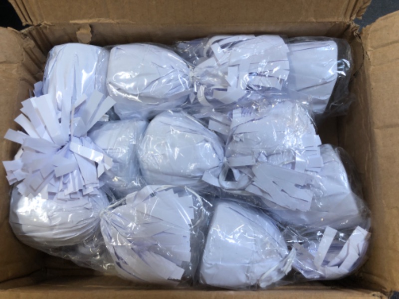 Photo 1 of 12 Pack White Metallic Balloon Weights 