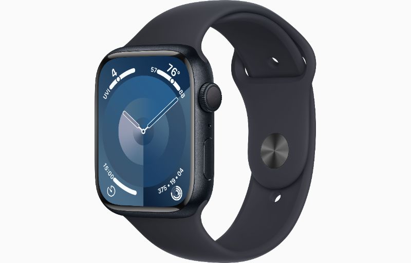 Photo 1 of Apple Watch Series 8 GPS 45mm Midnight Aluminum Case with Midnight Sport Band - M/L

