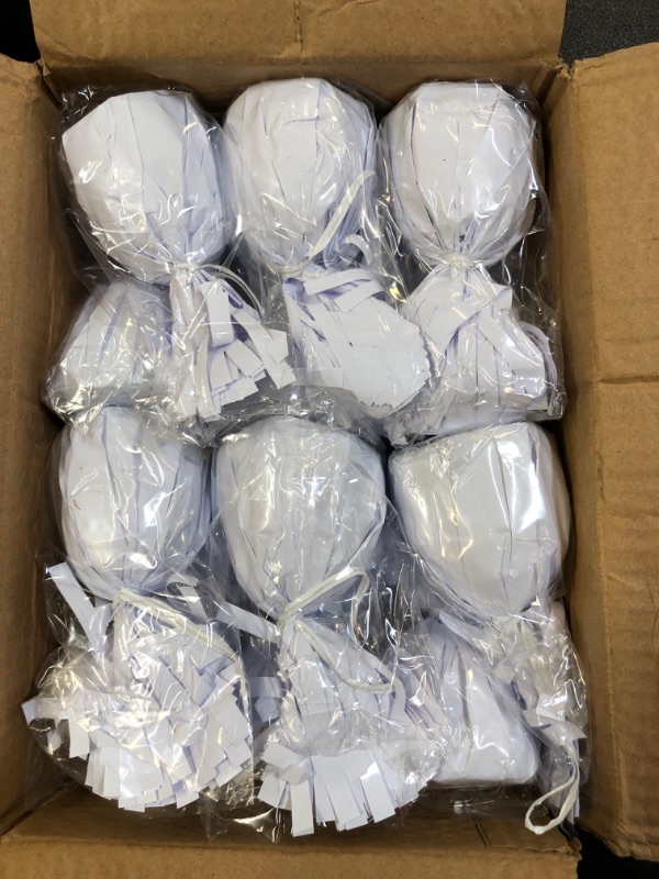 Photo 1 of 12pcs White Metallic Balloon Weights 