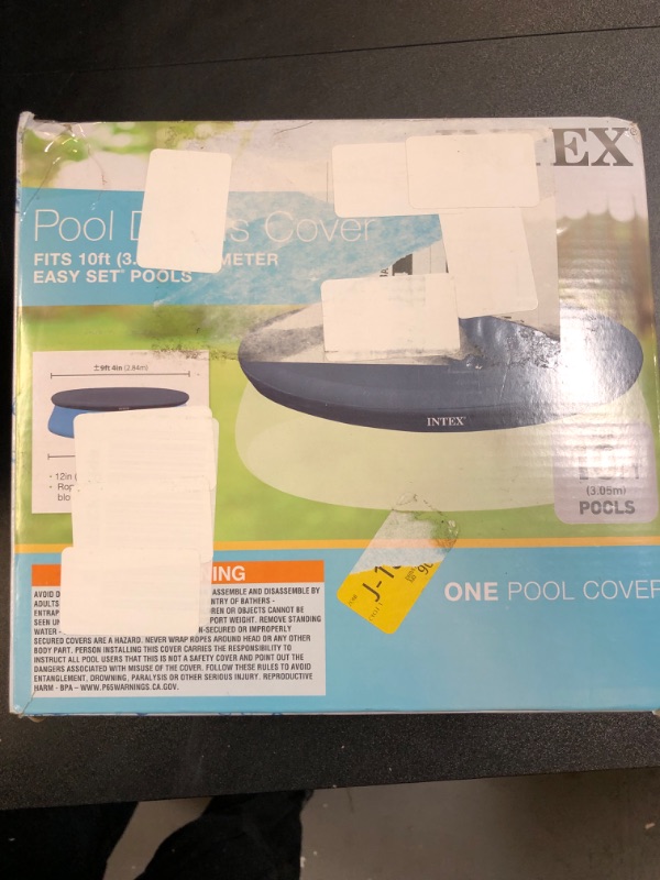 Photo 2 of Intex 10-Foot Round Easy Set Pool Cover 10 ft Easy Set Pool Cover