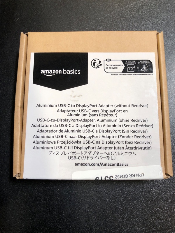 Photo 3 of Amazon Basics Aluminium USB-C to DisplayPort Adapter (4K@60Hz), Thunderbolt 3 Compatible