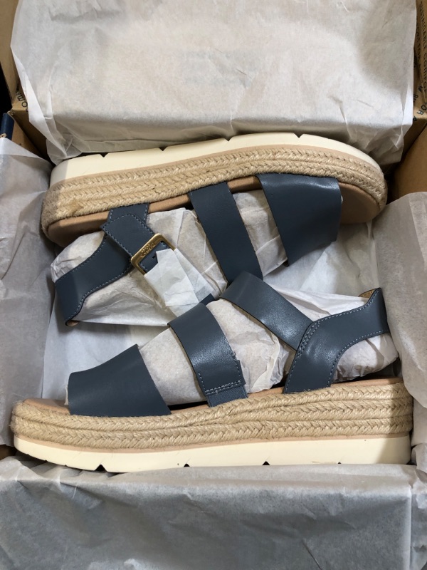 Photo 2 of Dr. Scholl's Shoes Women's Once Twice Espadrille Platform Wedge Sandal 9.5 Oxide Blue Smooth